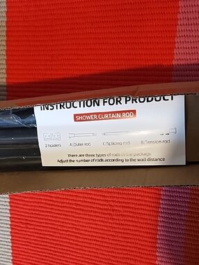 Amazon Red and Pink Shower Curtain Rod